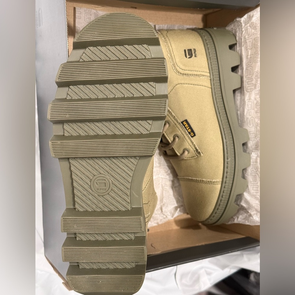 G-Star Olive Womens Noxer HGH Combat Boots - Picture 4 of 7